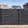 Berton©-motiefplaat smal antraciet gecoat H26xD3,5xL184 cm leisteenmotief