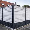Beton-motiefplaat antraciet gecoat - H26xD3.5xL184cm romeins motief