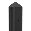 Betonpaal antraciet gecoat diamantkop - 10x10x280cm tussenmodel Scherm 180 cm - IJssel-serie