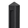 Betonpaal antraciet gecoat diamantkop - 10x10x145cm eindmodel - Hunze-serie
