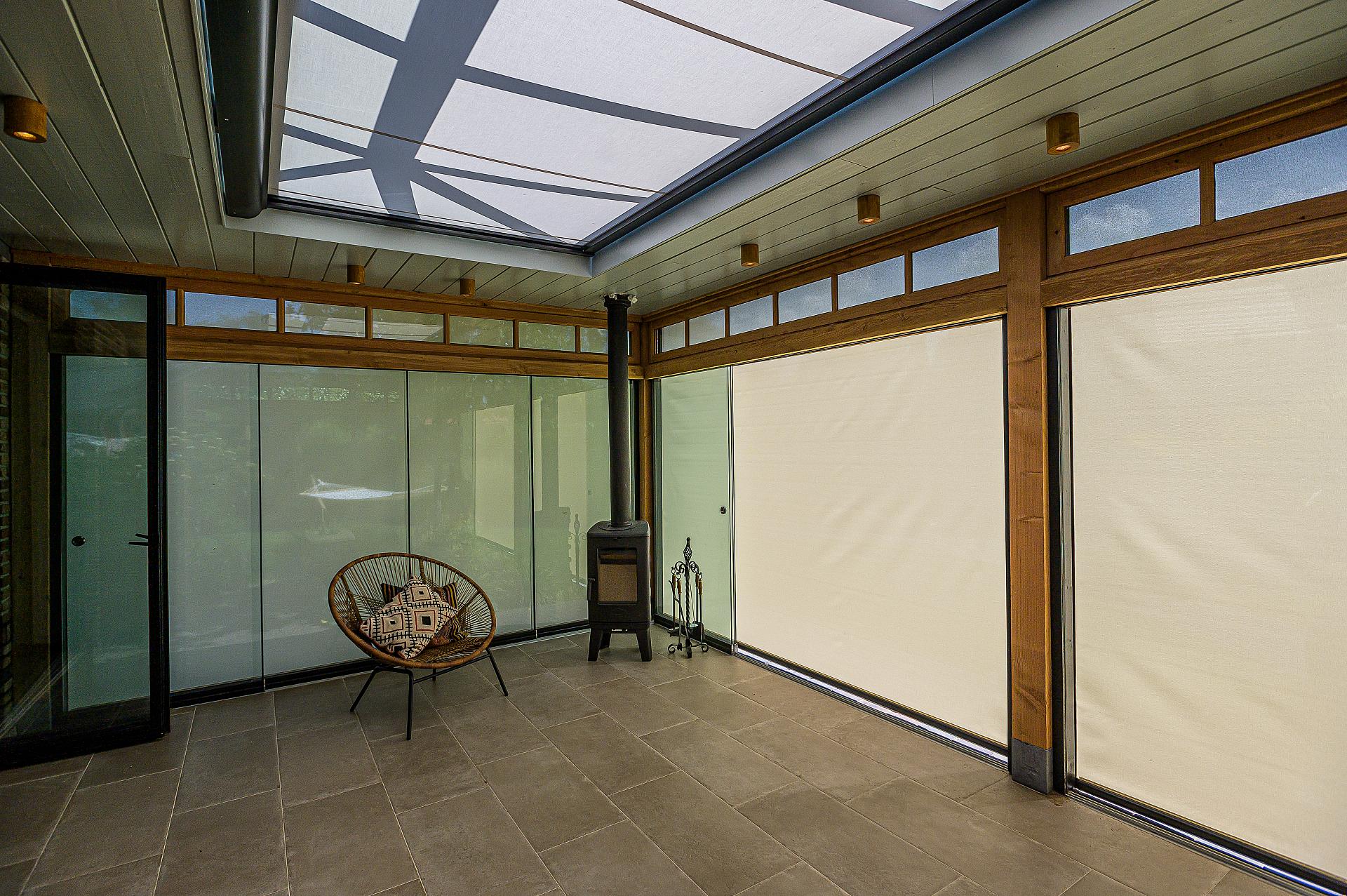 tuinkamer hout daklicht screens lunteren hr 6949