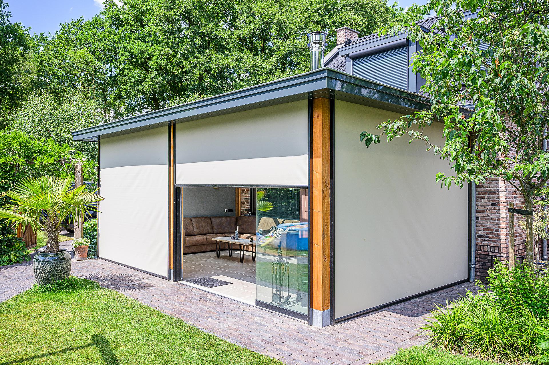 tuinkamer hout daklicht screens lunteren hr 6850