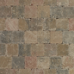 Metro Trommelsteen 15x15x6 cm Brons genuanceerd