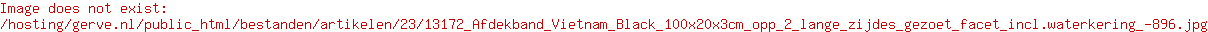Afdekband Vietnam Black 100x20x3cm alle kanten gezoet + facet 2x2 mm