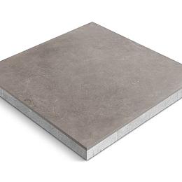 Keramische tegel op onderbeton | Ceradeco | 60x60x4 cm |  Belga Titanio