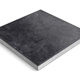 Keramische tegel op onderbeton | Ceradeco | 60x60x4 cm | Matiere Nero