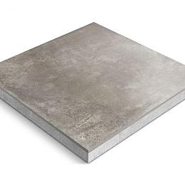 Keramische tegel op onderbeton | Ceradeco | 60x60x4 cm | Matiere Titanio
