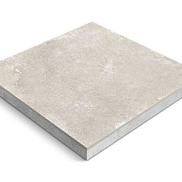 Keramische tegel op onderbeton | Ceradeco | 60x60x4 cm | Castello Beige