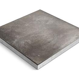 Keramische tegel op onderbeton | Ceradeco | 60x60x4 cm | Nuvola Piombo