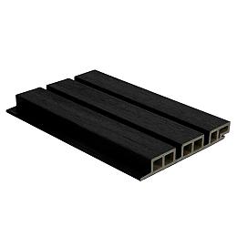 NewTechWood composiet co-extrusie wand bekleding castellation 50 profiel. 2.5x19.6x290 cm zwart