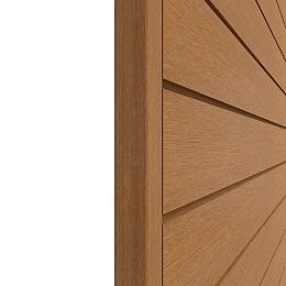 NewTechWood composiet co-extrusie eindprofiel castellation t.b.v. wand bekleding. 7x5x300 cm Red Ced
