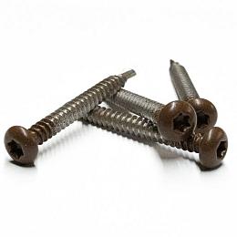 Rvs schroef met gekleurde top voor ntw castellation pro, set a 50 stuks incl. bit, ipé.