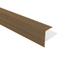 NewTechWood aluminium co-extrusie eindprofiel rhombus t.b.v. wand bekleding. 5x5x300 cm Teak
