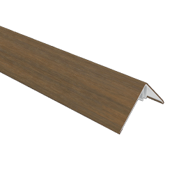 NewTechWood aluminium co-extrusie hoekprofiel rhombus t.b.v. wand bekleding. 6x6x300 cm Teak