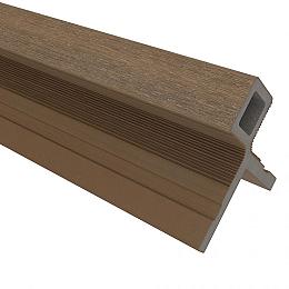 NewTechWood composiet co-extrusie hoekprofiel castellation t.b.v. wand bekleding. 7x8x300 cm Teak