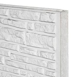 Berton©-motiefplaat smal wit/grijs H26 x D4,8 x L184 cm Rustico