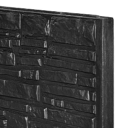 Berton©-motiefplaat smal, antraciet gecoat H26 x D4,8 x L184 cm Rustico
