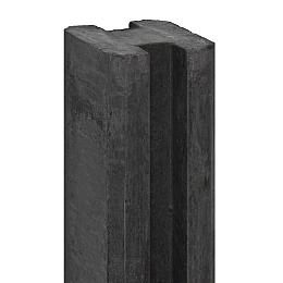 Berton©-sleufpaal Reest antraciet 11,5x11,5x246 cm met kabeldoorvoer