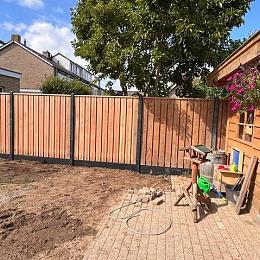 Douglas schutting webshop 21-planks, vlakke onderplaat, antraciet