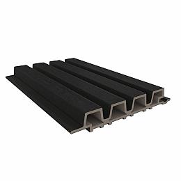 Newtechwood hkc co-extrusie castellation pro35 gevelbekleding, 3,3x21,5x390 cm, ebony zwart.