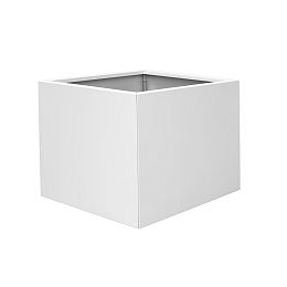 MBBW Metalen bloembak wit 90x90
