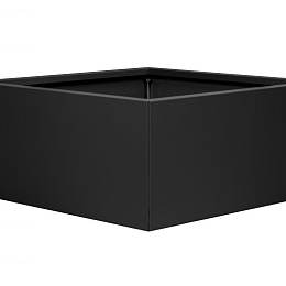 Bloembak vlak-   GRAFIET ZWART 90x90x40