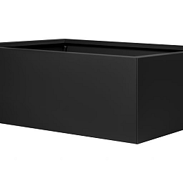 Bloembak vlak grafiet zwart 150x210x60 cm