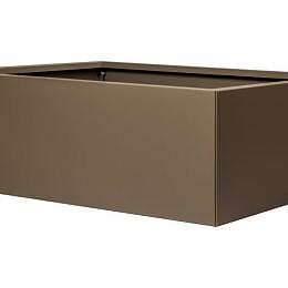 MBBS Metalen bloembak vlak supra bruin 210x300