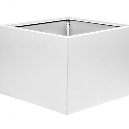 Bloembak vlak - WIT 60X60X40
