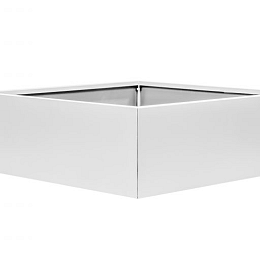 Bloembak vlak wit 180x180x60 cm