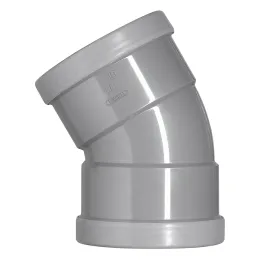 Pvc hwa 110 mm SN8 30 graden bocht 2x manchet