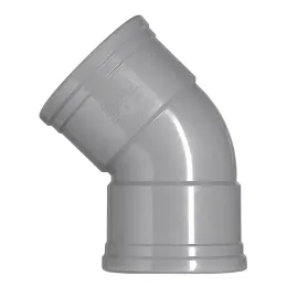 Pvc hwa 110 mm SN8 45 graden bocht 2x manchet