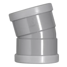 Pvc hwa 125 mm SN8 15 graden bocht 2x manchet