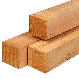 Douglas paal, ongedroogd, fijn bezaagd 12x12x300 cm