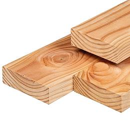 Douglas ligger 6,5x19x400 cm, gedroogd, geschaafd, 4 ronde hoeken
