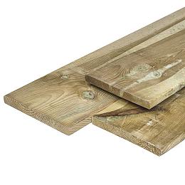 Midden-Europees Grenen tuinplank, groen geïmpregneerd, gedroogd, geschaafd 4rh 2x20x400 cm