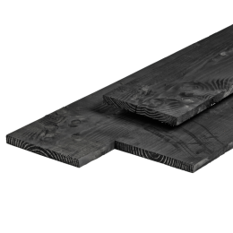 Douglas kantplank, zwart geïmpregneerd, ongedroogd, fijn bezaagd 2,2x20x500 cm