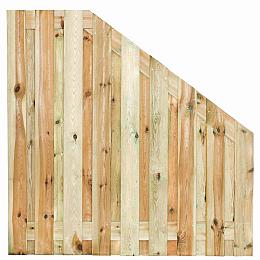 Grenen tuinscherm geïmpregneerd geschaafd 19 planks (17+2) 180/90x180cm verloop