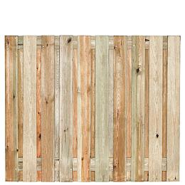 Tuinscherm Enschede, groen geïmpregneerd grenen, RVS-geschroefd, 21-planks (19+2) 180x150 cm