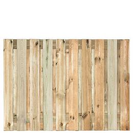 Tuinscherm Enschede, groen geïmpregneerd grenen, RVS-geschroefd, 21-planks (19+2) 180x130 cm