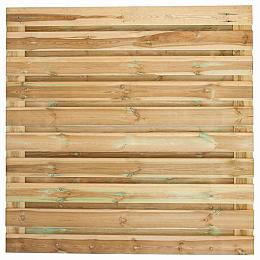 Grenen tuinscherm geïmpregneerd horizontaal 21 planks (19+2) 180x180cm
