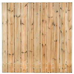 Tuinscherm Zaltbommel, groen geïmpregneerd grenen, RVS-geschroefd, 23-planks (21+2) 180x180 cm