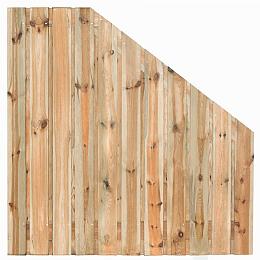 Grenen tuinscherm geïmpregneerd geschaafd 23 planks (21+2)) 180/90x180cm verloop