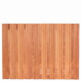 Tuinscherm Dronten, keruing hardhout, RVS-geschroefd, 21-planks (19+2) 180x130 cm