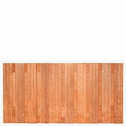 Tuinscherm Dronten, keruing hardhout, RVS-geschroefd, 21-planks (19+2) 180x90 cm