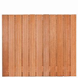 Hardhout tuinscherm geschaafd 23 planks (21+2) 150x180cm
