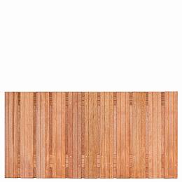 Hardhout tuinscherm geschaafd 23 planks (21+2) 90x180cm