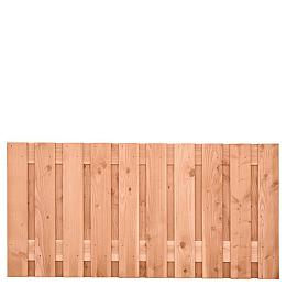 Tuinscherm Zwarte Woud, douglas, RVS-geschroefd, 21-planks (19+2) 180x90 cm