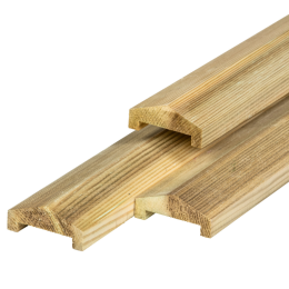 Afdeklat grenen geïmpregneerd - Piramide 3.6x8.5x180cm (3 planks tussenruimte)