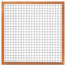 Gaaselement vuurverzinkt maaswijdte 7,5x7,5 cm met robuust kader hardhout 4,4x6,8 cm H180xB180 cm